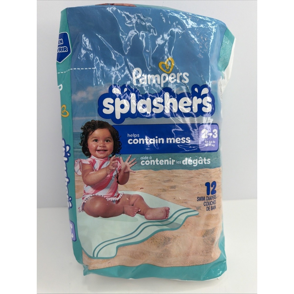 Pampers Splashers Disposable Swim Diapers - Pack of 12, Small (43305-13474)